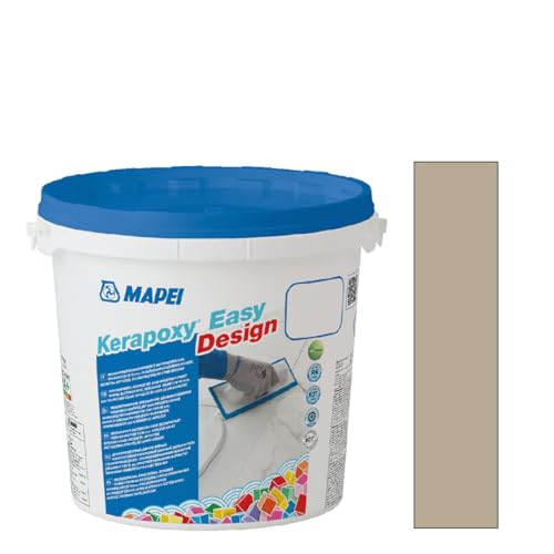 Mapei Kerapoxy Easy Design 3kg 133 sand - Zweikomponentiger Klebstoff und dekorativer Fugenmörtel aus Epoxidharz in Sandfarbe für Fliesen, Glasmosaiken und Natursteine von Mapei