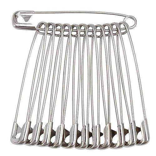 30 Stück Sicherheitsnadeln Groß, Sicherheit Pin, Safety Pins, Sicherheitsnadel, Silber Haltbar Sicherheitsnadeln, für Kleidung, Leder, Segeltuch, Decken, Basteln, Röcke, 8.5 cm, Silber von Maple Plentiful