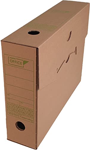 Mappei OFFICE Archivschachtel Archivbox mit Klappdeckel und Einstecktasche für 750 Blatt DIN A4 von Mappei
