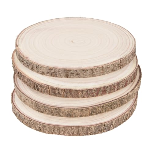 Maputune 4 Stück 27,9–30,5 cm große, unlackierte Holzscheiben für Tafelaufsätze, natürliche, rustikale Holzplatte für Bastelarbeiten, runde Holzspäne für Beschilderung, Malerei, Hochzeit, Party Maputune 4 Stück 27,9–30,5 cm große, unlackierte Holzscheiben für Tafelaufsätze, natürliche, rustikale Holzplatte für Bastelarbeiten, runde Holzspäne für Beschilderung, Malerei, Hochzeit, Party von Maputune