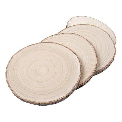 Maputune 4 Stück 30,5–33 cm große, unlackierte Holzscheiben für Tafelaufsätze, natürliche, rustikale Holzplatte für Bastelarbeiten, runde Holzspäne für Beschilderung, Malerei, Hochzeit, Party Maputune 4 Stück 30,5–33 cm große, unlackierte Holzscheiben für Tafelaufsätze, natürliche, rustikale Holzplatte für Bastelarbeiten, runde Holzspäne für Beschilderung, Malerei, Hochzeit, Party von Maputune