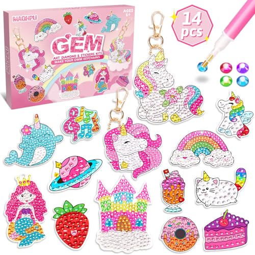 Maqhpu 5D Diamond Painting Schlüsselanhänger, Bastelset Kinder ab 6 Jahre, Ostergeschenke Kinder, 14 Stück Diamant Painting Kinder, Geschenke für Mädchen 4-12 jahre, Ostern Geschenke Kinder Maqhpu 5D Diamond Painting Schlüsselanhänger, Bastelset Kinder ab 6 Jahre, Ostergeschenke Kinder, 14 Stück Diamant Painting Kinder, Geschenke für Mädchen 4-12 jahre, Ostern Geschenke Kinder von Maqhpu