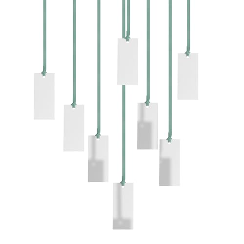 Tischkarten mit Namensschildern für Tischdekoration, Geschenkanhänger mit Schnur befestigtem Satinband für Geschenke, blanko, Geschenkanhänger, Hochzeitsempfang, 50 Stück von MarHermoso