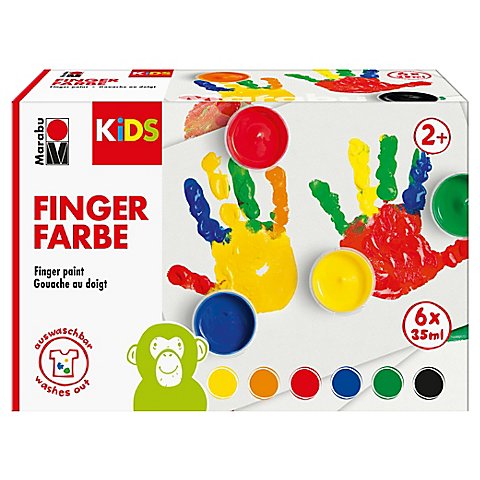 KIDS Fingerfarbenset, 6x 35 ml von Marabu Kids