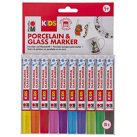 Marabu KiDS Porzellan- und Glasmalstifte, 10 Stifte von Marabu Kids