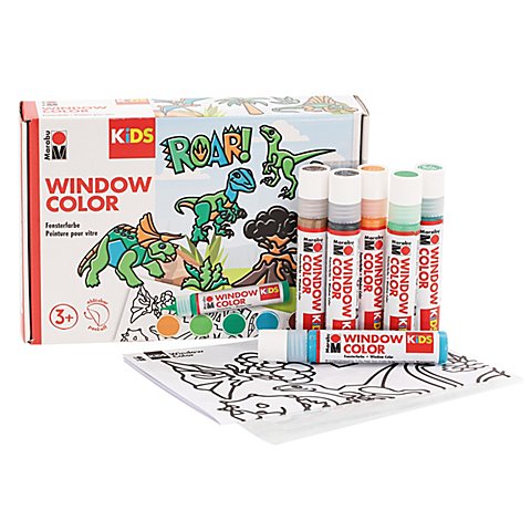 Marabu KiDS Window Color-Set "Dinosaurier", 6x 25 ml von Marabu Kids