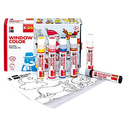 Marabu KiDS Window Color-Set "Weihnachten", 6x 25 ml Marabu KiDS Window Color-Set "Weihnachten", 6x 25 ml von Marabu Kids