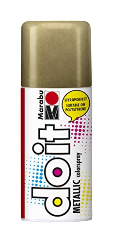 Marabu 21074006784 - Do it Metallic gold, Colorspray auf Acrylbasis für edle Metalleffekte, styroporfest, sehr schnell trocknend, sehr gute Deckkraft, wetterfest, 150 ml Sprühdose von Marabu