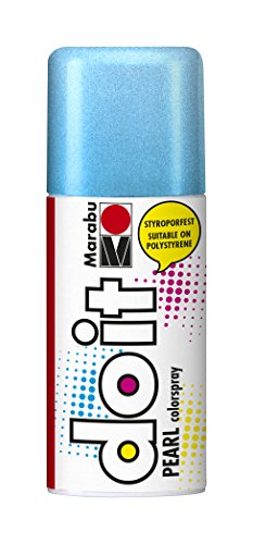 Marabu 21076006252 - Do it Pearl perlmutt blau, Colorspray auf Acrylbasis, styroporfest, sehr schnell trocknend, halbdeckend mit zart schimmernder Optik, für helle Untergründe, wetterfest, 150 ml Marabu 21076006252 - Do it Pearl perlmutt blau, Colorspray auf Acrylbasis, styroporfest, sehr schnell trocknend, halbdeckend mit zart schimmernder Optik, für helle Untergründe, wetterfest, 150 ml von Marabu