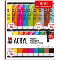 18 Marabu EFFECT Acrylfarben farbsortiert 18 x 36,0 ml 18 Marabu EFFECT Acrylfarben farbsortiert 18 x 36,0 ml von Marabu