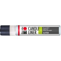 Candle Liner - Glitter-Opal von Weiß