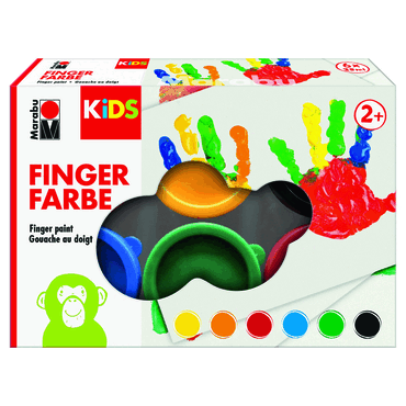 MARABU Fingerfarbe Kids - 6x 35 ml sortiert. von Marabu