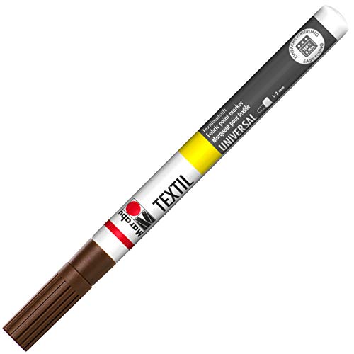 Marabu 01160003046 - Textil Painter mittelbraun 046, Strichstärke ca. 1 - 2 mm, Stoffmalstift für helle Stoffe, auf Wasserbasis, weicher Griff, waschbeständig bis 60°C, lichtecht, einfache Anwendung Marabu 01160003046 - Textil Painter mittelbraun 046, Strichstärke ca. 1 - 2 mm, Stoffmalstift für helle Stoffe, auf Wasserbasis, weicher Griff, waschbeständig bis 60°C, lichtecht, einfache Anwendung von Marabu