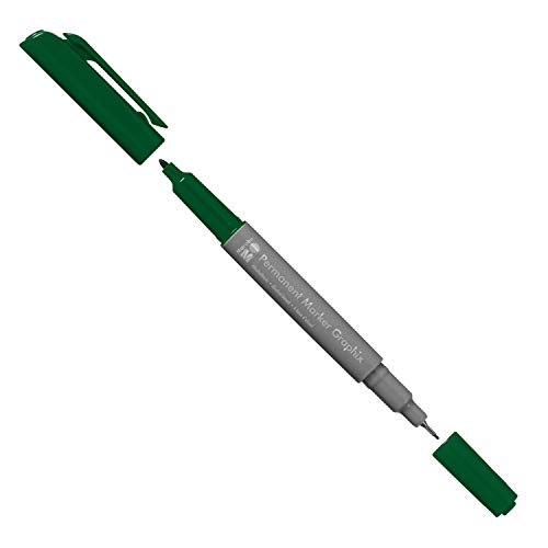 Marabu 01470003068 - Permanent Marker Graphix in Dunkelgrün, mit Doppelspitze 1-2 mm und 0,5 mm, brillante Farben, schnelltrocknende, alkoholbasierte Tinte, geruchsarm und wasserfest Marabu 01470003068 - Permanent Marker Graphix in Dunkelgrün, mit Doppelspitze 1-2 mm und 0,5 mm, brillante Farben, schnelltrocknende, alkoholbasierte Tinte, geruchsarm und wasserfest von Marabu