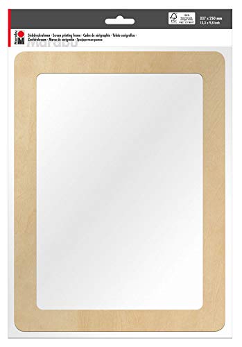 Marabu 0173000000061 - Siebdruckrahmen aus FSC-zertifiziertem Holz, ca. 33,7 x 24,9 x 0,5 cm groß, mit 51T Siebgewebe, ideal für Textildruck mit wasserbasierten Druckfarben Marabu 0173000000061 - Siebdruckrahmen aus FSC-zertifiziertem Holz, ca. 33,7 x 24,9 x 0,5 cm groß, mit 51T Siebgewebe, ideal für Textildruck mit wasserbasierten Druckfarben von Marabu
