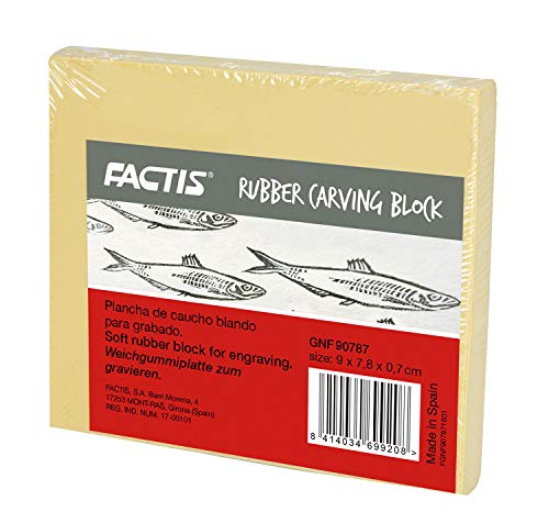 Marabu 0173090787 - Factis Rubber Carving Block, biegsame, weiche Softdruckplatte, wieder verwendbar, ideal für schöne Hochdruckprojekte, ca. 9 x 7,8 x 0,7 cm Marabu 0173090787 - Factis Rubber Carving Block, biegsame, weiche Softdruckplatte, wieder verwendbar, ideal für schöne Hochdruckprojekte, ca. 9 x 7,8 x 0,7 cm von Marabu