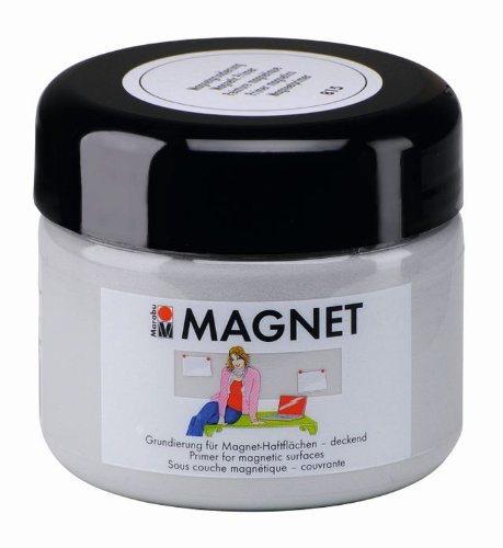 Marabu 02600025815 - Magnetfarbe 225 ml, Acrylgrundierung für magnetische Flächen, nach Trocknung übermalbar, wasserfest und lichtecht, 3 - 4 Schichten kreuzweise auftragen für bessere Magnetkraft von Marabu