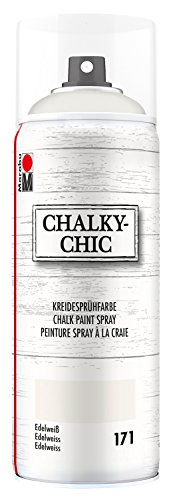 Marabu 02630018171 - Chalky Chic Spray, edelweiß 400 ml, deckende, matte Kreide-Sprühfarbeauf Wasserbasis, für samtweiche Oberfläche auf Holz, Metall und Kunststoff, Used Look durch Anschleifen Marabu 02630018171 - Chalky Chic Spray, edelweiß 400 ml, deckende, matte Kreide-Sprühfarbeauf Wasserbasis, für samtweiche Oberfläche auf Holz, Metall und Kunststoff, Used Look durch Anschleifen von Marabu