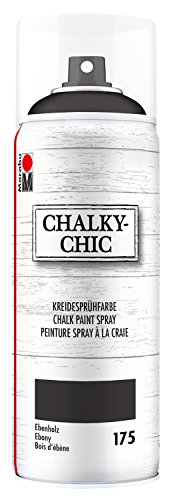 Marabu 02630018175 - Chalky Chic Spray, ebenholz 400 ml, deckende, matte Kreide-Sprühfarbeauf Wasserbasis, für samtweiche Oberfläche auf Holz, Metall und Kunststoff, Used Look durch Anschleifen Marabu 02630018175 - Chalky Chic Spray, ebenholz 400 ml, deckende, matte Kreide-Sprühfarbeauf Wasserbasis, für samtweiche Oberfläche auf Holz, Metall und Kunststoff, Used Look durch Anschleifen von Marabu