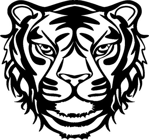 Marabu 0289000000007 - Silhouette Schablone, Ergebnisse mit Negativ - Effekt, PVC frei, wieder verwendbar, zum Sprühen und Spachteln mit Textil- und Acrylfarbe, ca. 30 x 30 cm, Wild Tiger von Marabu