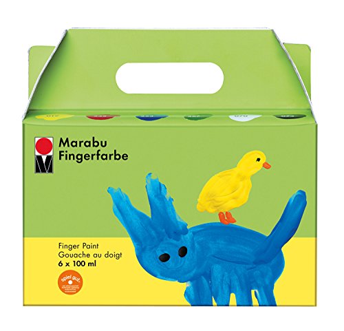 Marabu 030200081 - Fingerfarbe 6er Set 100 ml von Marabu