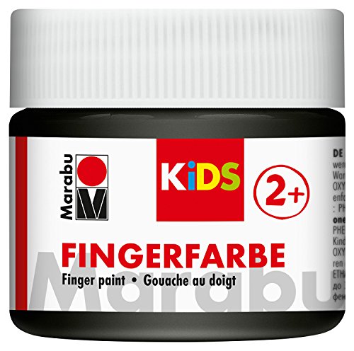 Marabu 03030050073 - Kids Fingerfarbe schwarz 100 ml, Fingermalfarbe auf Wasserbasis, parabenfrei, vegan, laktosefrei, glutenfrei, geeignet zum Malen in Kindergarten, Schule, Therapie und zu Hause Marabu 03030050073 - Kids Fingerfarbe schwarz 100 ml, Fingermalfarbe auf Wasserbasis, parabenfrei, vegan, laktosefrei, glutenfrei, geeignet zum Malen in Kindergarten, Schule, Therapie und zu Hause von Marabu