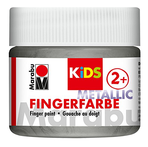 Marabu 03030050782 - Kids Fingerfarbe metallic silber 100 ml, Fingermalfarbe auf Wasserbasis, parabenfrei, vegan, laktosefrei, glutenfrei, zum Malen in Kindergarten, Schule, Therapie und Zuhause Marabu 03030050782 - Kids Fingerfarbe metallic silber 100 ml, Fingermalfarbe auf Wasserbasis, parabenfrei, vegan, laktosefrei, glutenfrei, zum Malen in Kindergarten, Schule, Therapie und Zuhause von Marabu