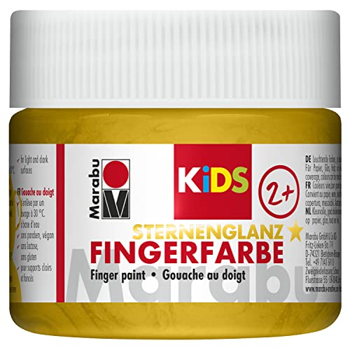 Marabu 03030050784 - KiDS Fingerfarbe metallic Gold 100 ml, auf Wasserbasis, parabenfrei, vegan, auswaschbar, für Kinder ab 3 Jahren Marabu 03030050784 - KiDS Fingerfarbe metallic Gold 100 ml, auf Wasserbasis, parabenfrei, vegan, auswaschbar, für Kinder ab 3 Jahren von Marabu