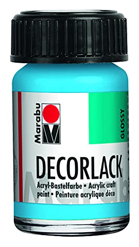 Marabu 11300039090 - Decorlack Acryl Hellblau 090, 15 ml, hochglänzender Acryllack auf Wasserbasis, wetterfest, speichelfest, zum Malen, Schablonieren und für Serviettentechnik Marabu 11300039090 - Decorlack Acryl Hellblau 090, 15 ml, hochglänzender Acryllack auf Wasserbasis, wetterfest, speichelfest, zum Malen, Schablonieren und für Serviettentechnik von Marabu