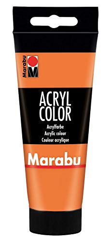 Marabu 12010050013 - Acryl Color orange 100 ml, cremige Acrylfarbe auf Wasserbasis, schnell trocknend, lichtecht, wasserfest, zum Auftragen mit Pinsel und Schwamm auf Leinwand, Papier und Holz Marabu 12010050013 - Acryl Color orange 100 ml, cremige Acrylfarbe auf Wasserbasis, schnell trocknend, lichtecht, wasserfest, zum Auftragen mit Pinsel und Schwamm auf Leinwand, Papier und Holz von Marabu