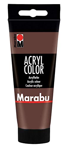 Marabu 12010050040 - Acryl Color mittelbraun 100 ml, cremige Acrylfarbe auf Wasserbasis, schnell trocknend, lichtecht, wasserfest, zum Auftragen mit Pinsel und Schwamm auf Leinwand, Papier und Holz Marabu 12010050040 - Acryl Color mittelbraun 100 ml, cremige Acrylfarbe auf Wasserbasis, schnell trocknend, lichtecht, wasserfest, zum Auftragen mit Pinsel und Schwamm auf Leinwand, Papier und Holz von Marabu