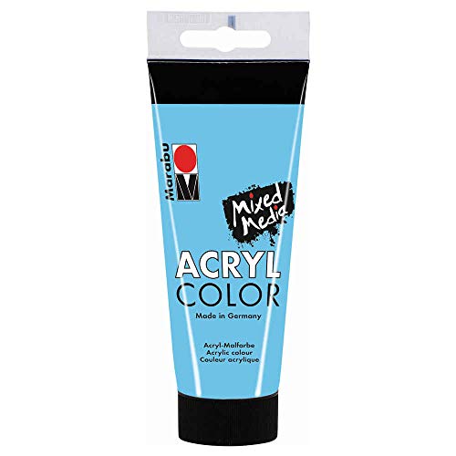 Marabu 12010050090 - Acryl Color hellblau 100 ml, cremige Acrylfarbe auf Wasserbasis, schnell trocknend, lichtecht, wasserfest, zum Auftragen mit Pinsel und Schwamm auf Leinwand, Papier und Holz Marabu 12010050090 - Acryl Color hellblau 100 ml, cremige Acrylfarbe auf Wasserbasis, schnell trocknend, lichtecht, wasserfest, zum Auftragen mit Pinsel und Schwamm auf Leinwand, Papier und Holz von Marabu
