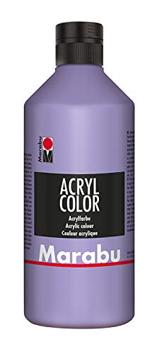 Marabu 12010075007 - Acryl Color lavendel 500 ml, cremige Acrylfarbe auf Wasserbasis, schnell trocknend, lichtecht, wasserfest, zum Auftragen mit Pinsel und Schwamm auf Leinwand, Papier und Holz Marabu 12010075007 - Acryl Color lavendel 500 ml, cremige Acrylfarbe auf Wasserbasis, schnell trocknend, lichtecht, wasserfest, zum Auftragen mit Pinsel und Schwamm auf Leinwand, Papier und Holz von Marabu
