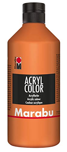 Marabu 12010075013 - Acryl Color orange 500 ml, cremige Acrylfarbe auf Wasserbasis, schnell trocknend, lichtecht, wasserfest, zum Auftragen mit Pinsel und Schwamm auf Leinwand, Papier und Holz Marabu 12010075013 - Acryl Color orange 500 ml, cremige Acrylfarbe auf Wasserbasis, schnell trocknend, lichtecht, wasserfest, zum Auftragen mit Pinsel und Schwamm auf Leinwand, Papier und Holz von Marabu