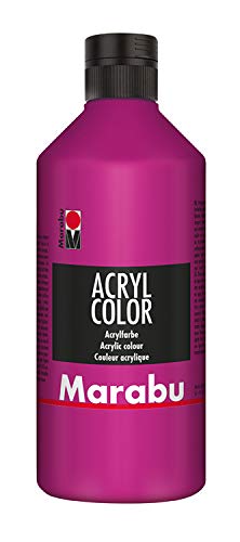 Marabu 12010075014 - Acryl Color magenta 500 ml, cremige Acrylfarbe auf Wasserbasis, schnell trocknend, lichtecht, wasserfest, zum Auftragen mit Pinsel und Schwamm auf Leinwand, Papier und Holz Marabu 12010075014 - Acryl Color magenta 500 ml, cremige Acrylfarbe auf Wasserbasis, schnell trocknend, lichtecht, wasserfest, zum Auftragen mit Pinsel und Schwamm auf Leinwand, Papier und Holz von Marabu