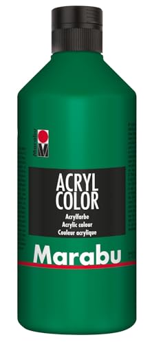 Marabu 12010075067 - Acryl Color saftgrün 500 ml, cremige Acrylfarbe auf Wasserbasis, schnell trocknend, lichtecht, wasserfest, zum Auftragen mit Pinsel und Schwamm auf Leinwand, Papier und Holz Marabu 12010075067 - Acryl Color saftgrün 500 ml, cremige Acrylfarbe auf Wasserbasis, schnell trocknend, lichtecht, wasserfest, zum Auftragen mit Pinsel und Schwamm auf Leinwand, Papier und Holz von Marabu