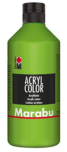 Marabu 12010075282 - Acryl Color blattgrün 500 ml, cremige Acrylfarbe auf Wasserbasis, schnell trocknend, lichtecht, wasserfest, zum Auftragen mit Pinsel und Schwamm auf Leinwand, Papier und Holz Marabu 12010075282 - Acryl Color blattgrün 500 ml, cremige Acrylfarbe auf Wasserbasis, schnell trocknend, lichtecht, wasserfest, zum Auftragen mit Pinsel und Schwamm auf Leinwand, Papier und Holz von Marabu