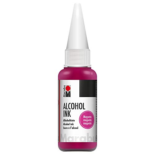 Marabu 12160059014 - Alcohol Ink magenta, 20 ml, Alkoholtinte, für Fluid Art, Resin Art und Epoxidharz, für nicht saugende Untergründe, beschichtetes Spezialpapier, Metall, Keramik und Glas Marabu 12160059014 - Alcohol Ink magenta, 20 ml, Alkoholtinte, für Fluid Art, Resin Art und Epoxidharz, für nicht saugende Untergründe, beschichtetes Spezialpapier, Metall, Keramik und Glas von Marabu
