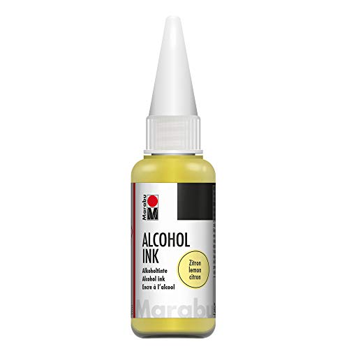 Marabu 12160059020 - Alcohol Ink zitron, 20 ml, Alkoholtinte, für Fluid Art, Resin Art und Epoxidharz, für nicht saugende Untergründe, beschichtetes Spezialpapier, Metall, Keramik und Glas Marabu 12160059020 - Alcohol Ink zitron, 20 ml, Alkoholtinte, für Fluid Art, Resin Art und Epoxidharz, für nicht saugende Untergründe, beschichtetes Spezialpapier, Metall, Keramik und Glas von Marabu