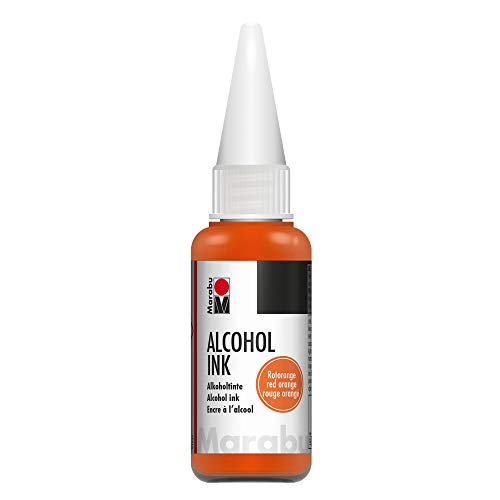Marabu 12160059023 - Alcohol Ink rotorange, 20 ml, Alkoholtinte, für Fluid Art, Resin Art und Epoxidharz, für nicht saugende Untergründe, beschichtetes Spezialpapier, Metall, Keramik und Glas Marabu 12160059023 - Alcohol Ink rotorange, 20 ml, Alkoholtinte, für Fluid Art, Resin Art und Epoxidharz, für nicht saugende Untergründe, beschichtetes Spezialpapier, Metall, Keramik und Glas von Marabu
