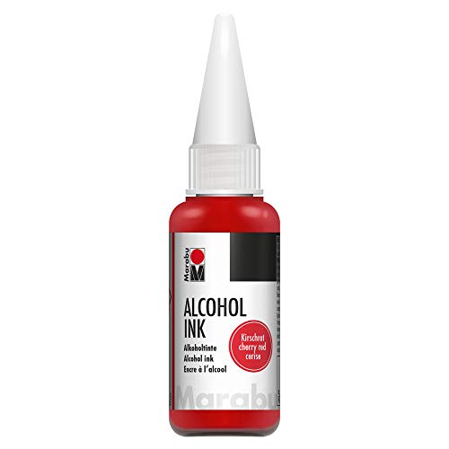 Marabu 12160059031 - Alcohol Ink kirschrot, 20 ml, Alkoholtinte, für Fluid Art, Resin Art und Epoxidharz, für nicht saugende Untergründe, beschichtetes Spezialpapier, Metall, Keramik und Glas Marabu 12160059031 - Alcohol Ink kirschrot, 20 ml, Alkoholtinte, für Fluid Art, Resin Art und Epoxidharz, für nicht saugende Untergründe, beschichtetes Spezialpapier, Metall, Keramik und Glas von Marabu