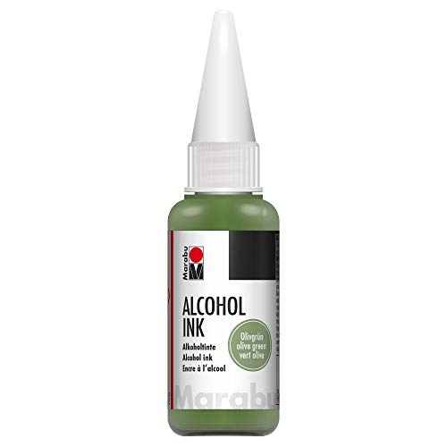 Marabu 12160059065 - Alcohol Ink olivgrün, 20 ml, Alkoholtinte, für Fluid Art, Resin Art und Epoxidharz, für nicht saugende Untergründe, beschichtetes Spezialpapier, Metall, Keramik und Glas Marabu 12160059065 - Alcohol Ink olivgrün, 20 ml, Alkoholtinte, für Fluid Art, Resin Art und Epoxidharz, für nicht saugende Untergründe, beschichtetes Spezialpapier, Metall, Keramik und Glas von Marabu