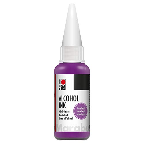 Marabu 12160059081 - Alcohol Ink amethyst, 20 ml, Alkoholtinte, für Fluid Art, Resin Art und Epoxidharz, für nicht saugende Untergründe, beschichtetes Spezialpapier, Metall, Keramik und Glas Marabu 12160059081 - Alcohol Ink amethyst, 20 ml, Alkoholtinte, für Fluid Art, Resin Art und Epoxidharz, für nicht saugende Untergründe, beschichtetes Spezialpapier, Metall, Keramik und Glas von Marabu