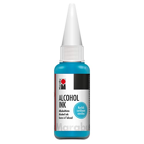 Marabu 12160059091 - Alcohol Ink karibik, 20 ml, Alkoholtinte, für Fluid Art, Resin Art und Epoxidharz, für nicht saugende Untergründe, beschichtetes Spezialpapier, Metall, Keramik und Glas Marabu 12160059091 - Alcohol Ink karibik, 20 ml, Alkoholtinte, für Fluid Art, Resin Art und Epoxidharz, für nicht saugende Untergründe, beschichtetes Spezialpapier, Metall, Keramik und Glas von Marabu