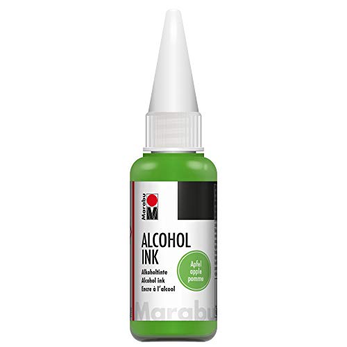 Marabu 12160059158 - Alcohol Ink apfel, 20 ml, Alkoholtinte, für Fluid Art, Resin Art und Epoxidharz, für nicht saugende Untergründe, beschichtetes Spezialpapier, Metall, Keramik und Glas Marabu 12160059158 - Alcohol Ink apfel, 20 ml, Alkoholtinte, für Fluid Art, Resin Art und Epoxidharz, für nicht saugende Untergründe, beschichtetes Spezialpapier, Metall, Keramik und Glas von Marabu
