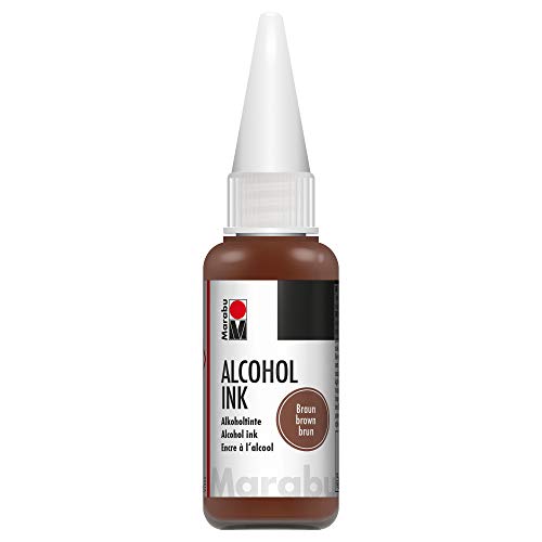 Marabu 12160059285 - Alcohol Ink braun, 20 ml, Alkoholtinte, für Fluid Art, Resin Art und Epoxidharz, für nicht saugende Untergründe, beschichtetes Spezialpapier, Metall, Keramik und Glas Marabu 12160059285 - Alcohol Ink braun, 20 ml, Alkoholtinte, für Fluid Art, Resin Art und Epoxidharz, für nicht saugende Untergründe, beschichtetes Spezialpapier, Metall, Keramik und Glas von Marabu