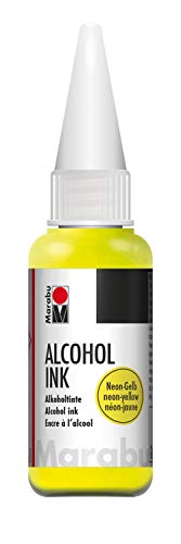 Marabu 12160059321 - Alcohol Ink neon gelb, 20 ml, Alkoholtinte, für Fluid Art, Resin Art und Epoxidharz, für nicht saugende Untergründe, beschichtetes Spezialpapier, Metall, Keramik und Glas Marabu 12160059321 - Alcohol Ink neon gelb, 20 ml, Alkoholtinte, für Fluid Art, Resin Art und Epoxidharz, für nicht saugende Untergründe, beschichtetes Spezialpapier, Metall, Keramik und Glas von Marabu
