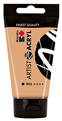 Marabu 12200002903 - Artist Acryl rosé-beige 75 ml, feine Acrylfarbe in Künstlerqualität, auf Wasserbasis, pastose Konsistenz, hoch pigmentiert, sehr gute Brillanz und Deckkraft von Marabu