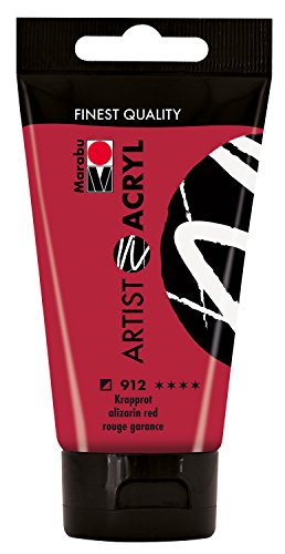Marabu 12200002912 - Artist Acryl krapprot 75 ml, feine Acrylfarbe in Künstlerqualität, auf Wasserbasis, pastose Konsistenz, hoch pigmentiert, sehr gute Brillanz und Deckkraft Marabu 12200002912 - Artist Acryl krapprot 75 ml, feine Acrylfarbe in Künstlerqualität, auf Wasserbasis, pastose Konsistenz, hoch pigmentiert, sehr gute Brillanz und Deckkraft von Marabu