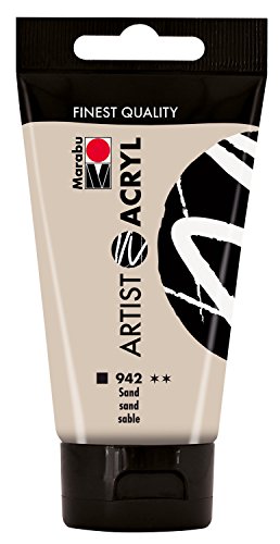 Marabu 12200002942 - Artist Acryl sand 75 ml, feine Acrylfarbe in Künstlerqualität, auf Wasserbasis, pastose Konsistenz, hoch pigmentiert, sehr gute Brillanz und Deckkraft Marabu 12200002942 - Artist Acryl sand 75 ml, feine Acrylfarbe in Künstlerqualität, auf Wasserbasis, pastose Konsistenz, hoch pigmentiert, sehr gute Brillanz und Deckkraft von Marabu
